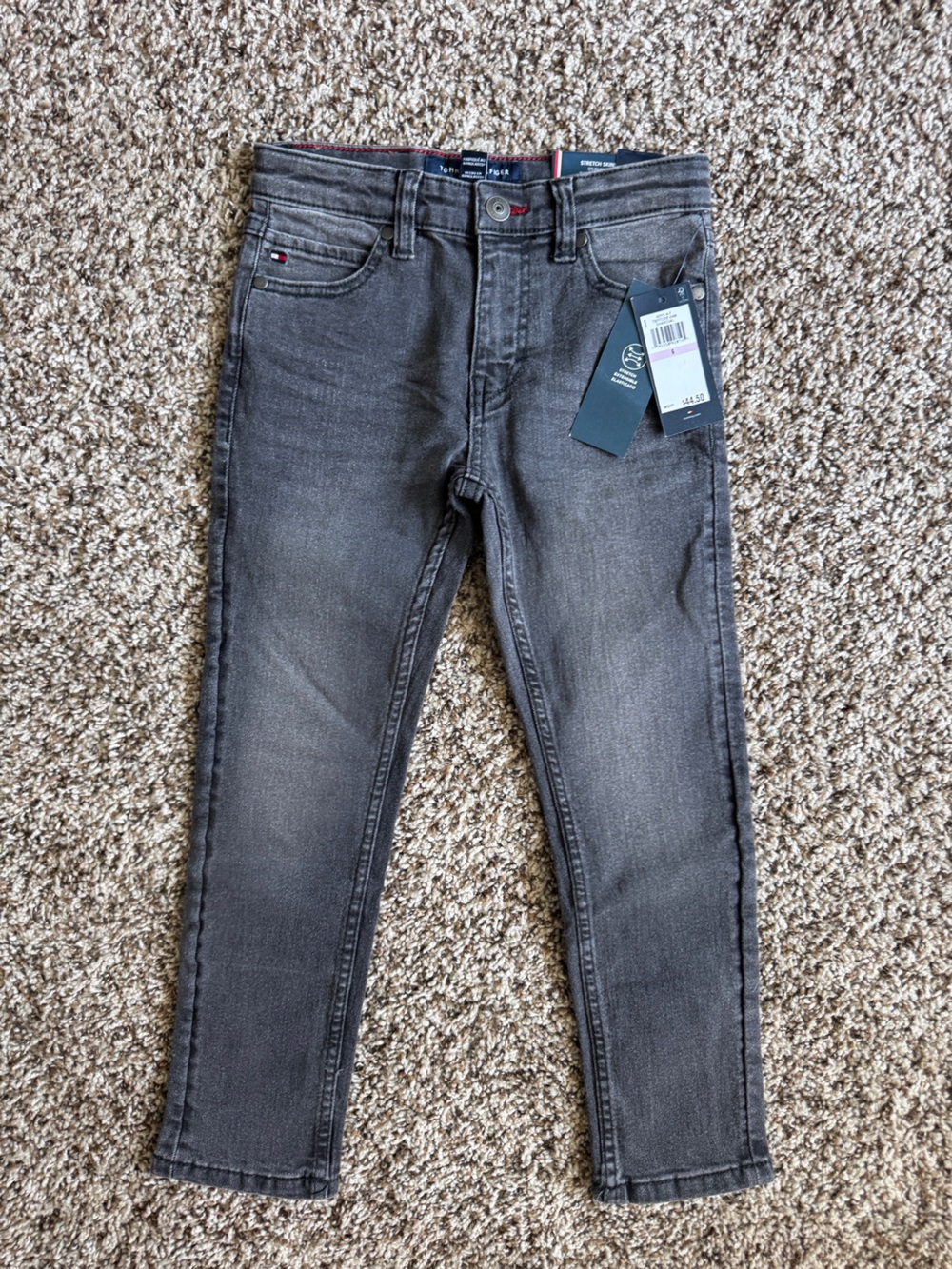 Tommy Hilfiger Kids Gray Stretch Slim Jeans